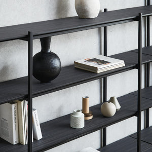アレリア　シェルフ #幅160cm×高さ161cm #ノーブルブラック
