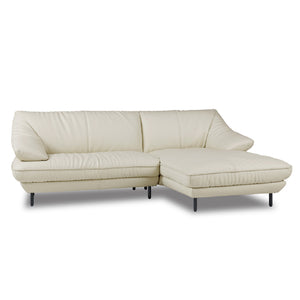 バスカロ　カウチソファ　幅232cm #SILT22 フロスホワイト（シルキーレザーテックス） #左カウチ