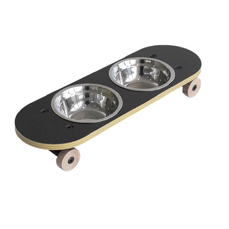 SK8プレート ペット用 スケボー風 エサ皿