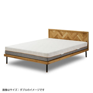 ユニック ベッドフレーム ヘリンボーンタイプ シングル オーク スノコ仕様 #オーク #シングル #スノコ