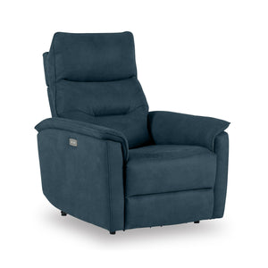 カルディア　パーソナル電動ソファ　幅79cm #PLT102 インディーブルー（プライムレザーテックス）