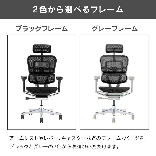 エルゴヒューマン プロⅡ ハイタイプ #ブラック×ブラック #ウレタンキャスター