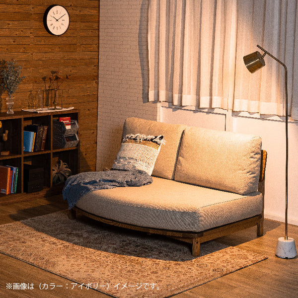 マナー④ 2人掛けソファ 変形 幅142cm カバーリング #キャンバスアイボリー