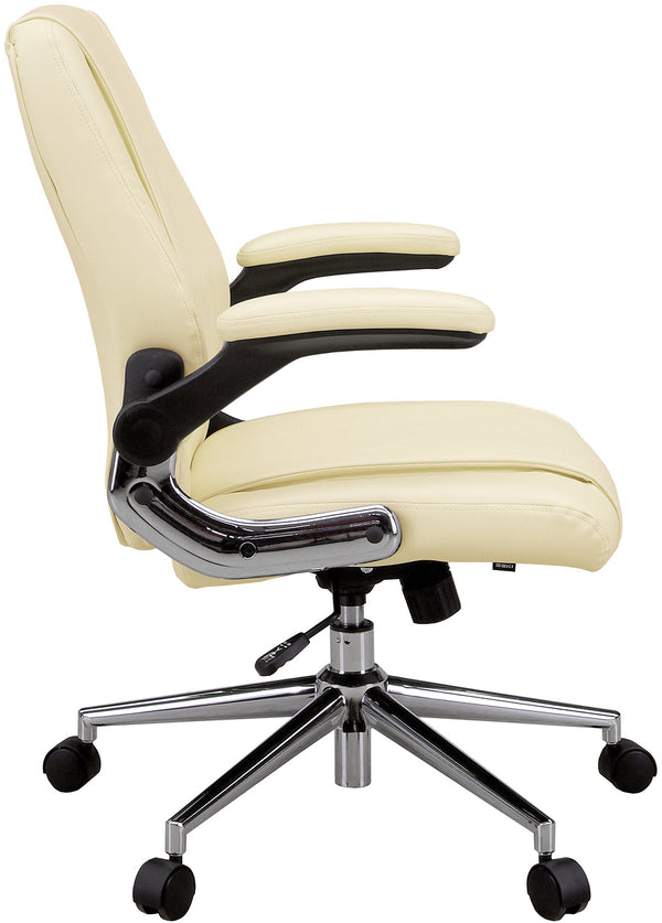 肘跳ね上げ式マネージメントチェア　オフィスチェア #クリーム