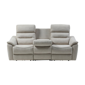 スパーダ　3人掛けソファ　幅190cm #PLT111 プラチナグレー（プライムレザーテックス）