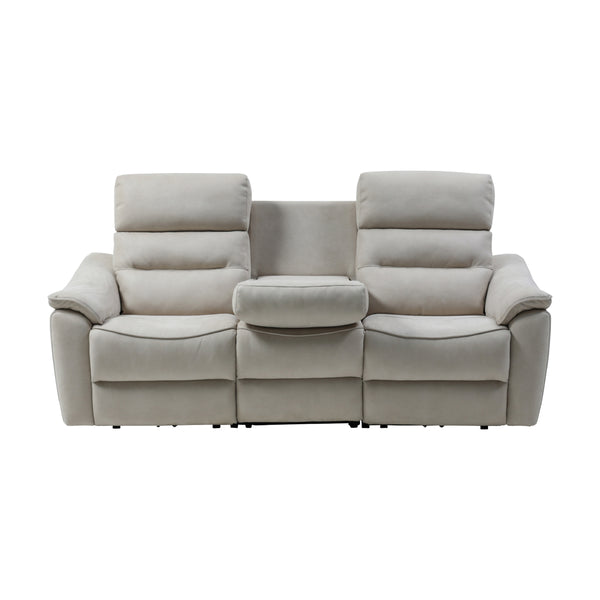 スパーダ　3人掛けソファ　幅190cm #PLT111 プラチナグレー（プライムレザーテックス）