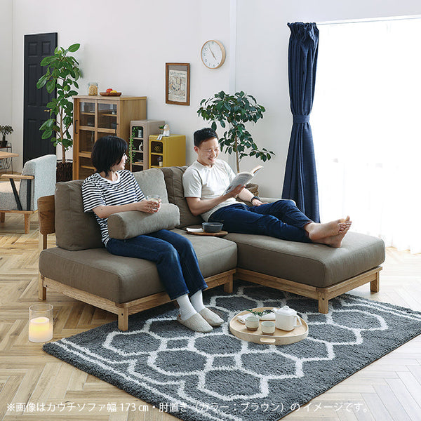 マナー④ 3人掛けソファ 幅200cm ファブリック #キャンバスアイボリー