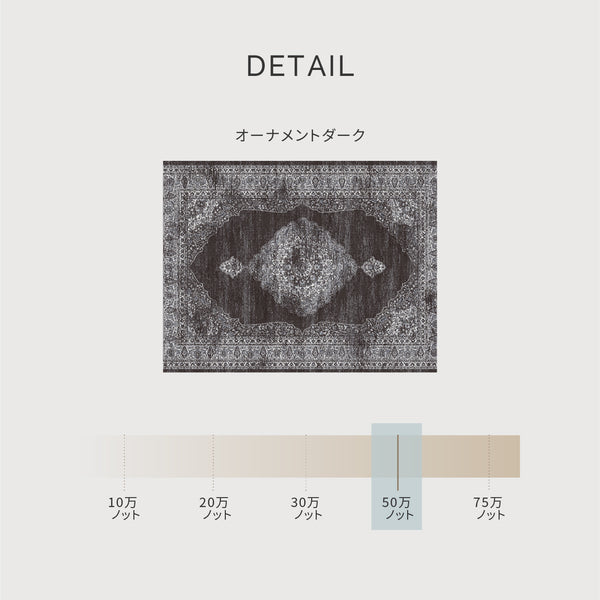 ラグ　オーナメントダーク #160cm×230cm