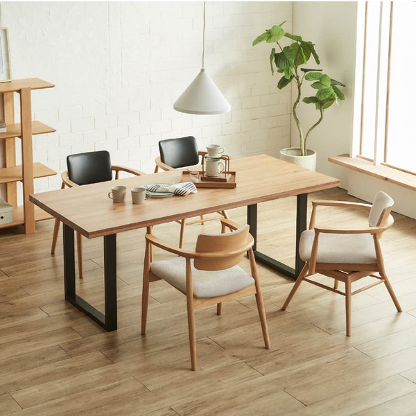 カストロ ダイニングチェア #ブラウン色/合皮ブラック