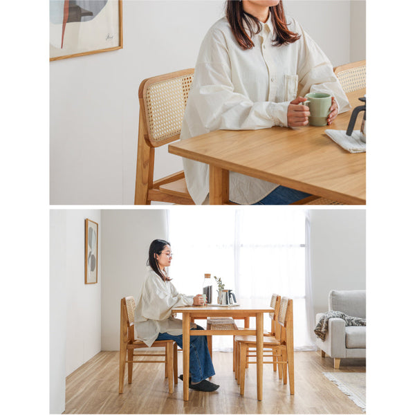 ビンズ ダイニングチェア ラタン 板座 ナチュラル #Default Title