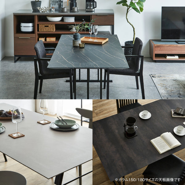 天板は熱や汚れ、キズに強く、指紋の付きにくいメラミンを採用。 お部屋の雰囲気に合わせて3種類の柄からお選びいただけます。 #パティナ #幅100cm