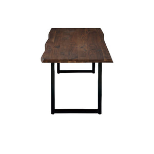 レスター ダイニングテーブル 幅200cm #ウォールナット #スチールA脚 #ウレタン塗装