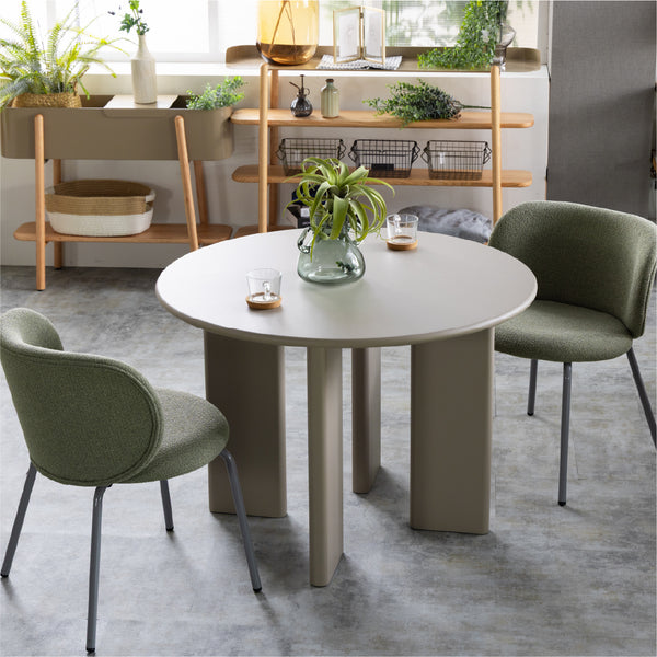 ブレッツ ダイニングチェア #ビスケット #グレー脚