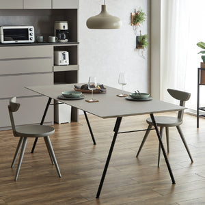 ガラム ダイニングテーブル 幅180cm #ブラックストーン #スチール脚A