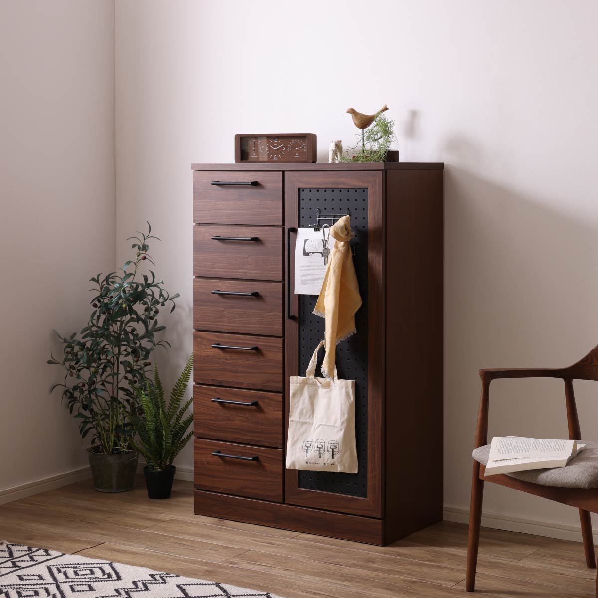 クラシック木製キャビネット 引き出し付き ファースト キャビネット