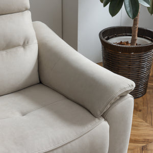 スパーダ　3人掛けソファ　幅190cm #PLT111 プラチナグレー（プライムレザーテックス）