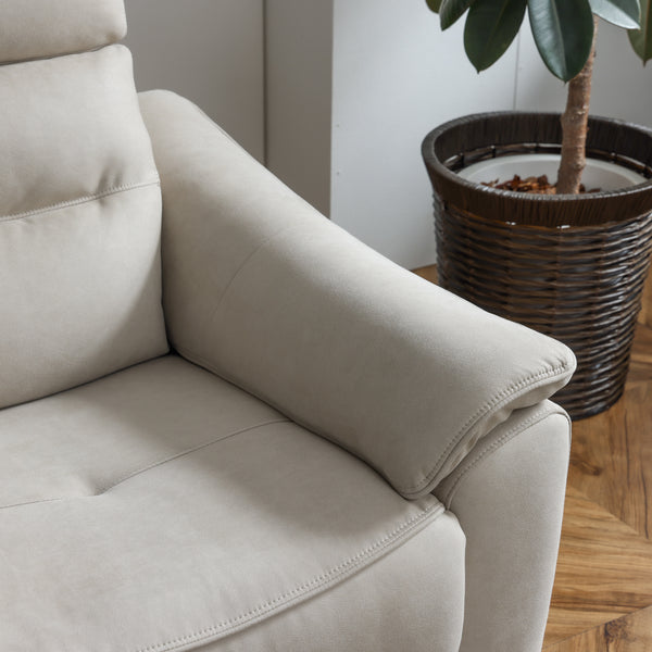 スパーダ　3人掛けソファ　幅190cm #PLT111 プラチナグレー（プライムレザーテックス）