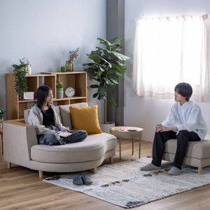 ペトル  カウチソファ #サンドベージュ #右カウチ