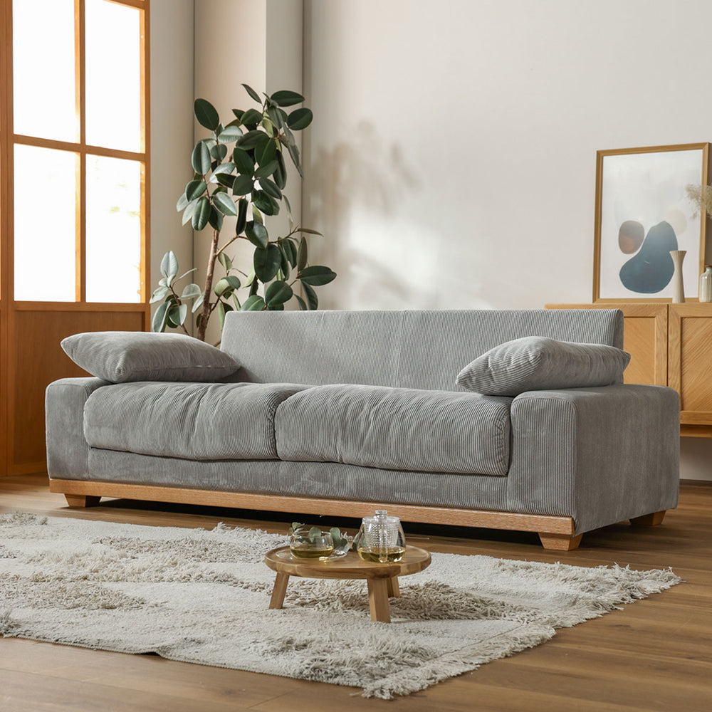 アイモ 3人掛けソファ 幅190cm ランバークッション付