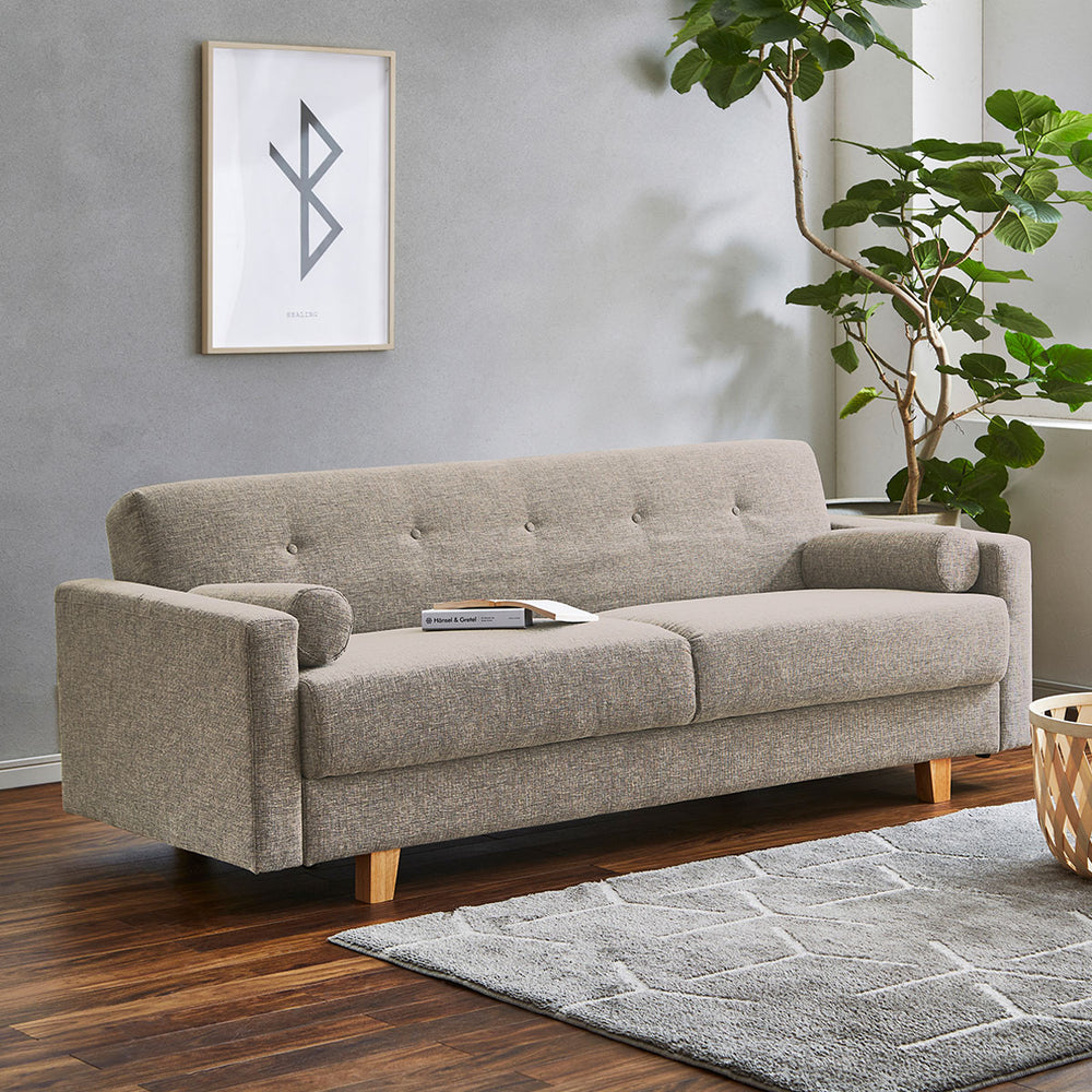 バサラ Ⅲソファベッド 幅196cm 収納付 大容量 ファブリック