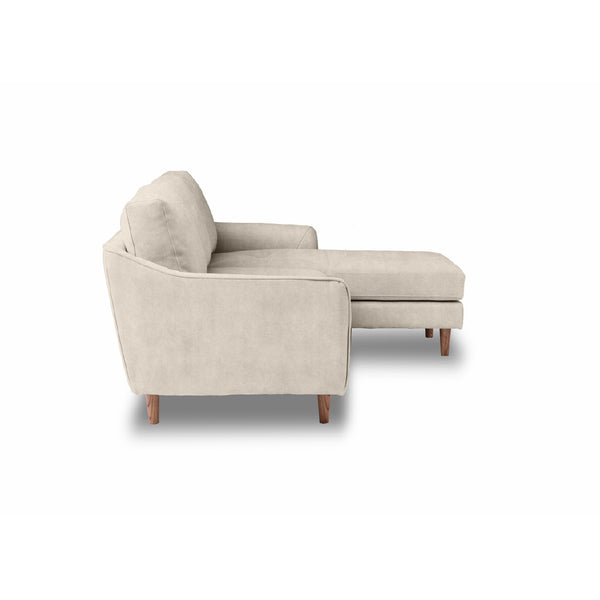 カローレ　カウチソファ　幅202cm #PLT101 ブルースター #プライム レザーテックス