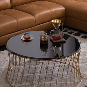 ガラス天板のエッジはカットすることで天板が立体的に見え、高級感を演出します。 #ブラック