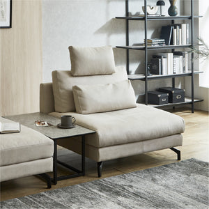 洗練されたヨーロピアンデザインの「グラシエーロ」。シリーズ商品との自由な組合せで、空間を彩ります。 #PLT111 プラチナグレー（プライムレザーテックス）