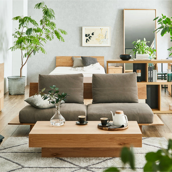 ヌシ ３人掛けソファ 1シータータイプ ウォールナット #海松茶色