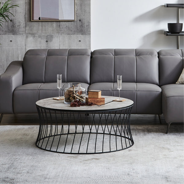 プレシャスグレー　サイドテーブル #ブラック