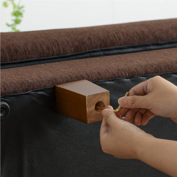 バサラ ソファベッド 幅196cm 収納付 大容量 ファブリック #ダークブラウン