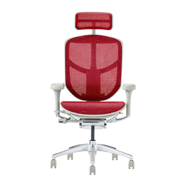 【数量限定】 エルゴヒューマン エンジョイⅡ ハイタイプ ナイロンキャスター #レッド×グレー