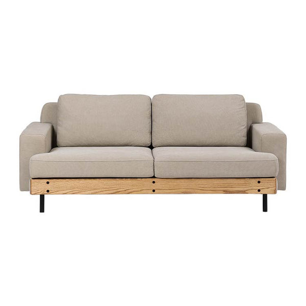 バスク 3人掛けソファ キャンバス #アイボリー