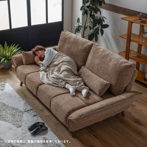 ルジック 3人掛けソファ 幅202㎝ #ライトブラウン