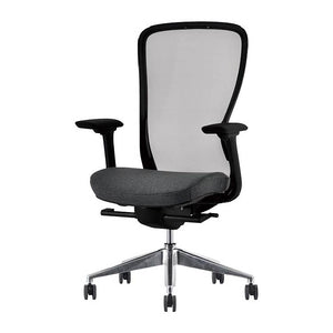 A03-E オフィスチェア  肘有 ヘッド無 #フレーム：ブラック / 座：オフブラック #肘あり