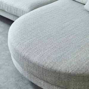 張地にはファブリック生地を使用しています。※画像はシェーズソファです。 #左肘