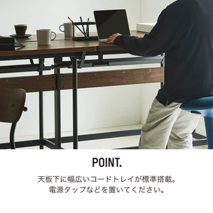 リベット フリーアドレスカウンターデスク #オーク #基本用