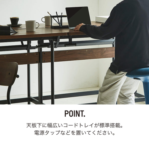 リベット フリーアドレスカウンターデスク #オーク #基本用