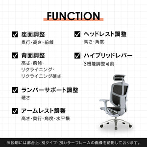 エルゴヒューマン エンジョイⅡ ハイタイプ #ブラック×ブラック #ウレタンキャスター