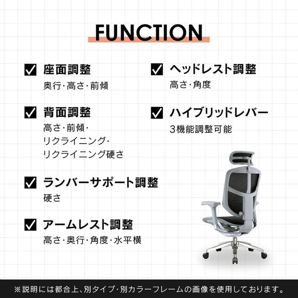 エルゴヒューマン エンジョイⅡ ハイタイプ #ブラック×ブラック #ウレタンキャスター