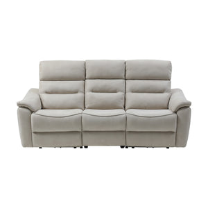 スパーダ　3人掛けソファ　幅190cm #PLT111 プラチナグレー（プライムレザーテックス）