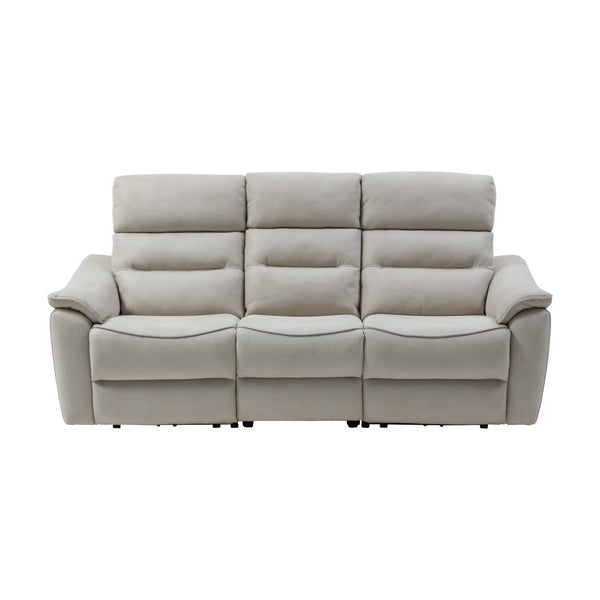 スパーダ　3人掛けソファ　幅190cm #PLT111 プラチナグレー（プライムレザーテックス）