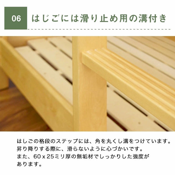 はしごのステップは角を丸く、そして滑らないように滑り止め用の溝を付けています。 #Default Title