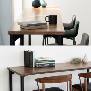 ノードⅡ カウンターテーブル #オーク #幅120cm×奥行50cm #LEG08（ブラック）