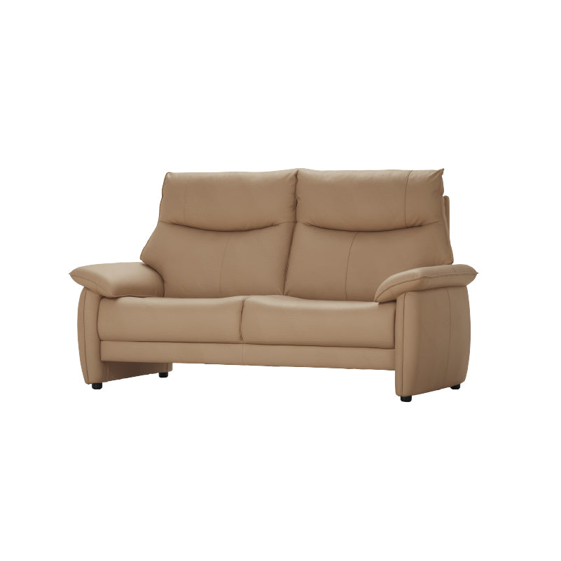 ベージュ レザー 2人掛けソファ ルーシェ 2人掛けソファ 幅158cm レザーテックス