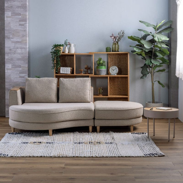 ペトル  カウチソファ #サンドベージュ #右カウチ