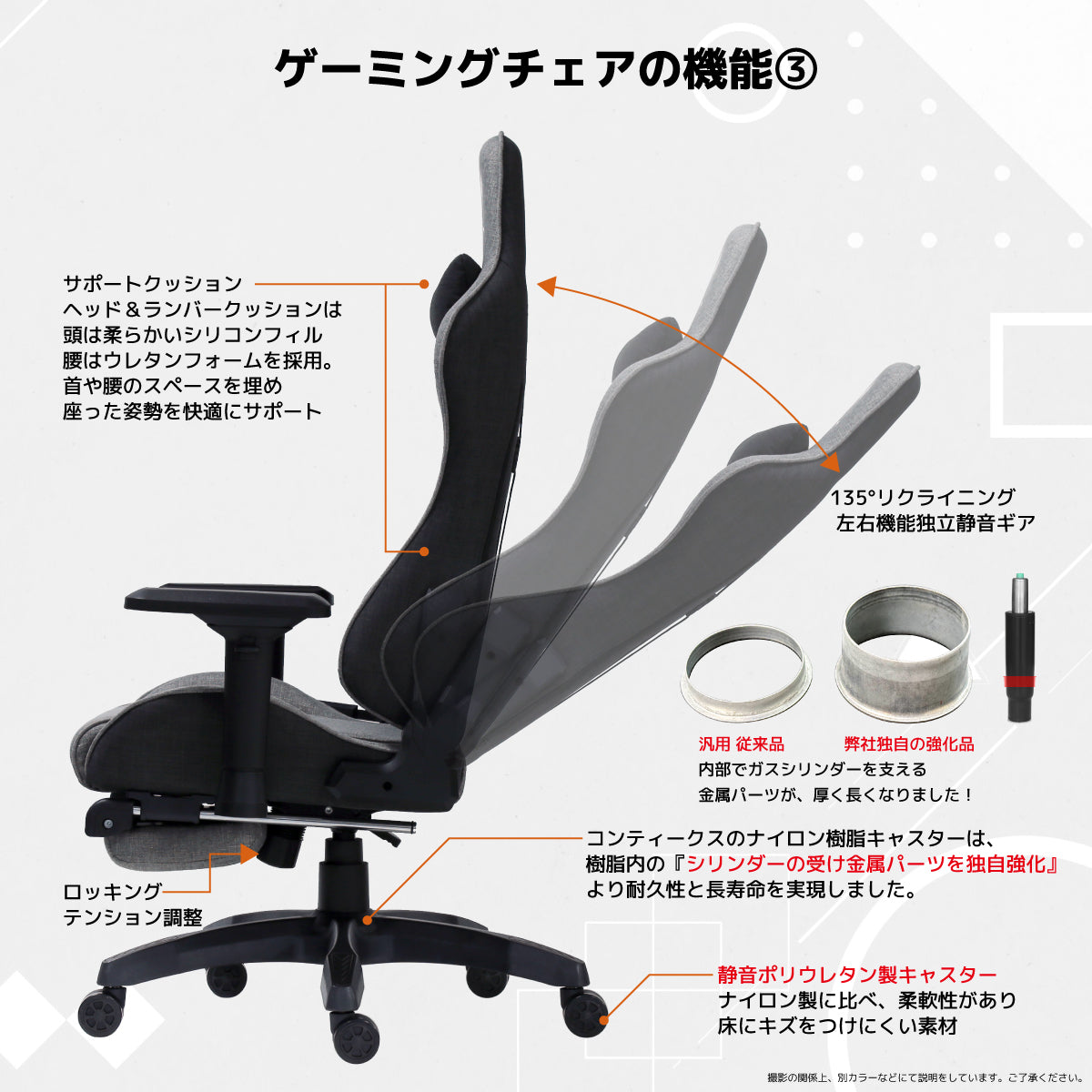 シャスティーナ V3 ゲーミング 4Dアームレスト オットマン付 135度