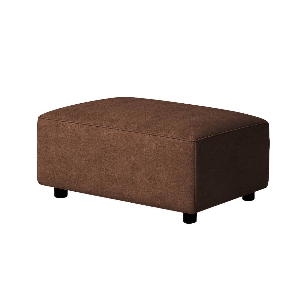 satsブラウンレザー風オットマン コンパクトサイズ本革スツール レザー 革 オットマン おしゃれ