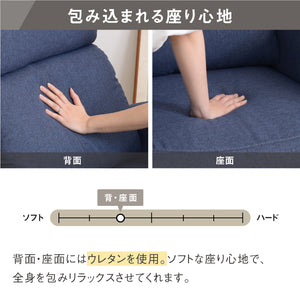 クルーンⅡ 3人掛けソファ 電動 リクライニング #ブルー