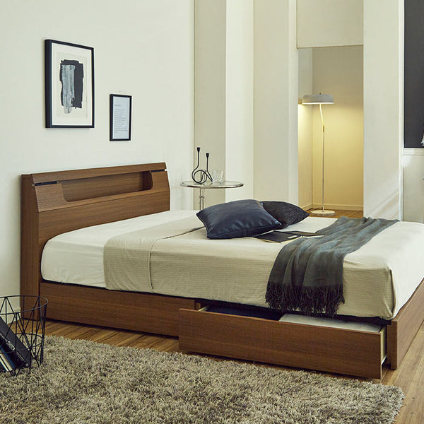 カプリスⅢ ベッドフレーム 床板付 照明 コンセント付 #ナチュラル #シングル #ベーシックタイプ