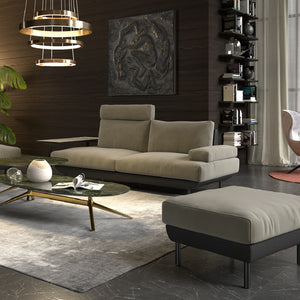 オプションでアームレストやヘッドレストの取り付けが可能です。 #LT01 キャメル×ET82 ロイヤルブラック #レザーテックス アニリン